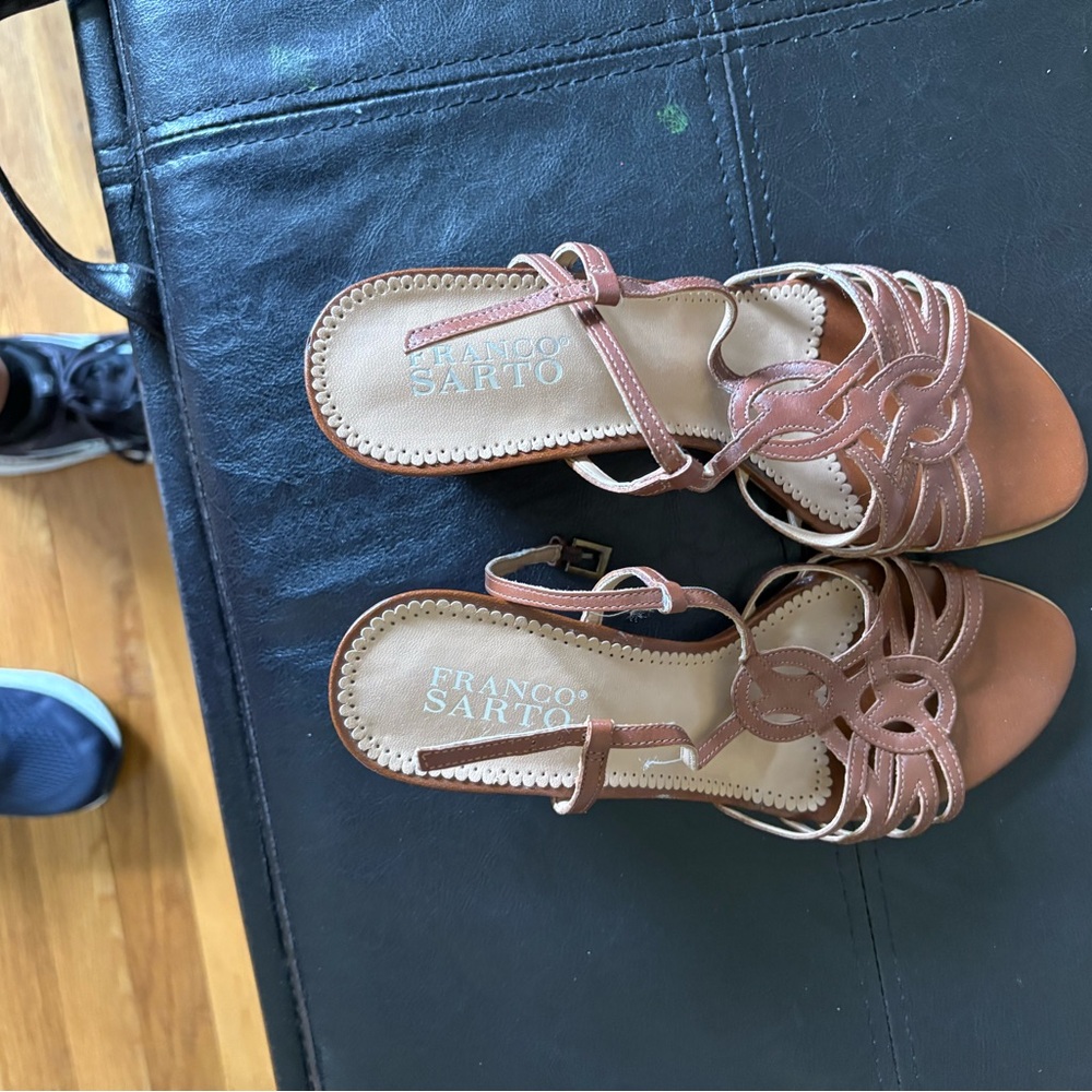 Franco Sarto Tan Strappy Sandals